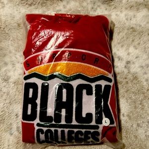 support black colleges hoodie size large Red